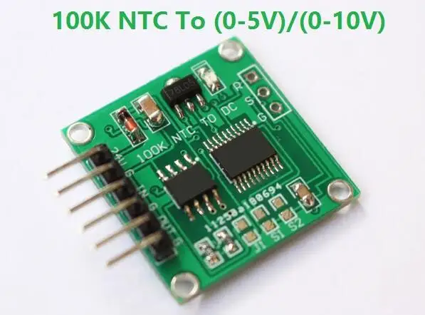 

NTC thermistor turn voltage / 100K NTC turn 0-5V 0-10V linear conversion / temperature transmitter module