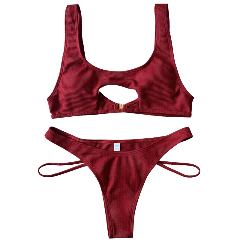 

2020 New Special Triangle Bikini Small Chest Sexy Hollow Fashion Bikini Holiday Swimsuit Bathing Suit Women