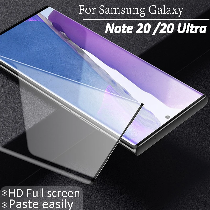 

For Samsung Galaxy Note 20 / Ultra Full Screen Coverage Curved Tempered Glass Screen Protector HD Explosion Proof Front Film