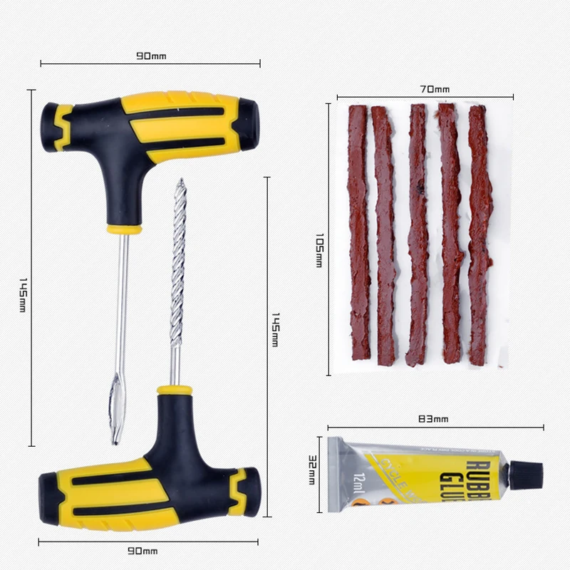 Комплект для ремонта уличных шин аварийный самообслуживания инструмент утечек