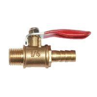 2pcs heavy duty brass ball valve 14 dn8 npt thread male to male barb pipe fitting