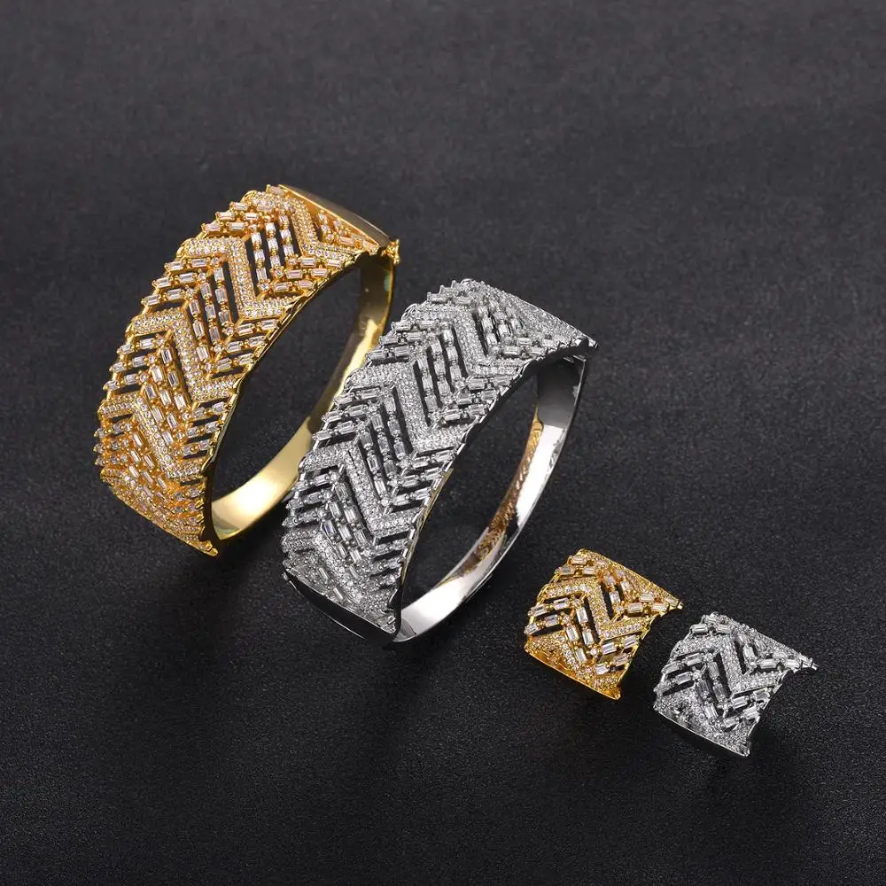 Новый комплект украшений ожерелье браслет и кольцо Дамы со стразами в