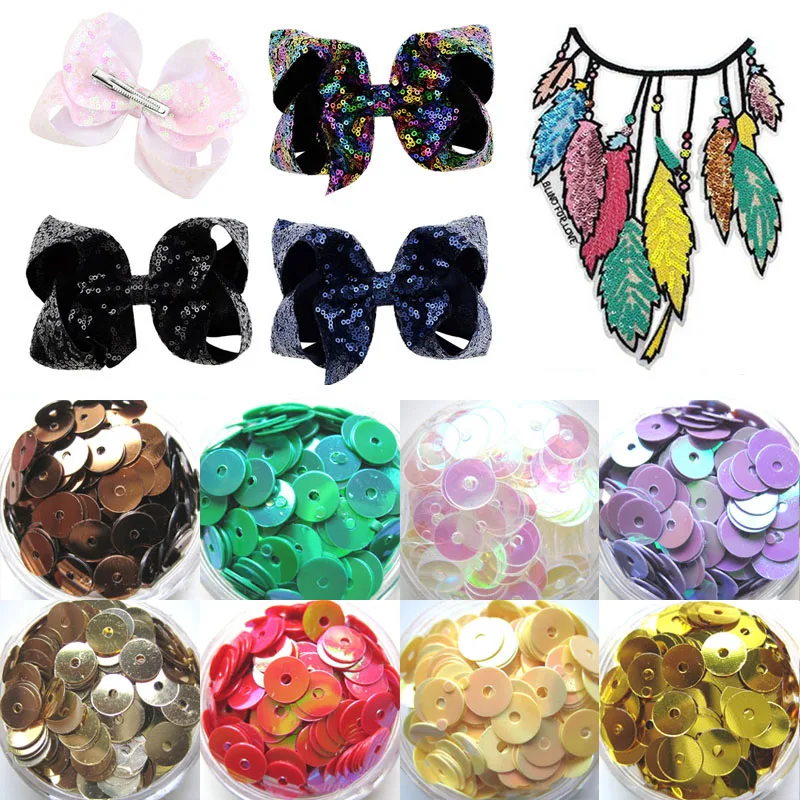 400 шт 6 мм Плоская Круглая ПВХ Рассыпчатая блестка с пайетками Свадебная женская