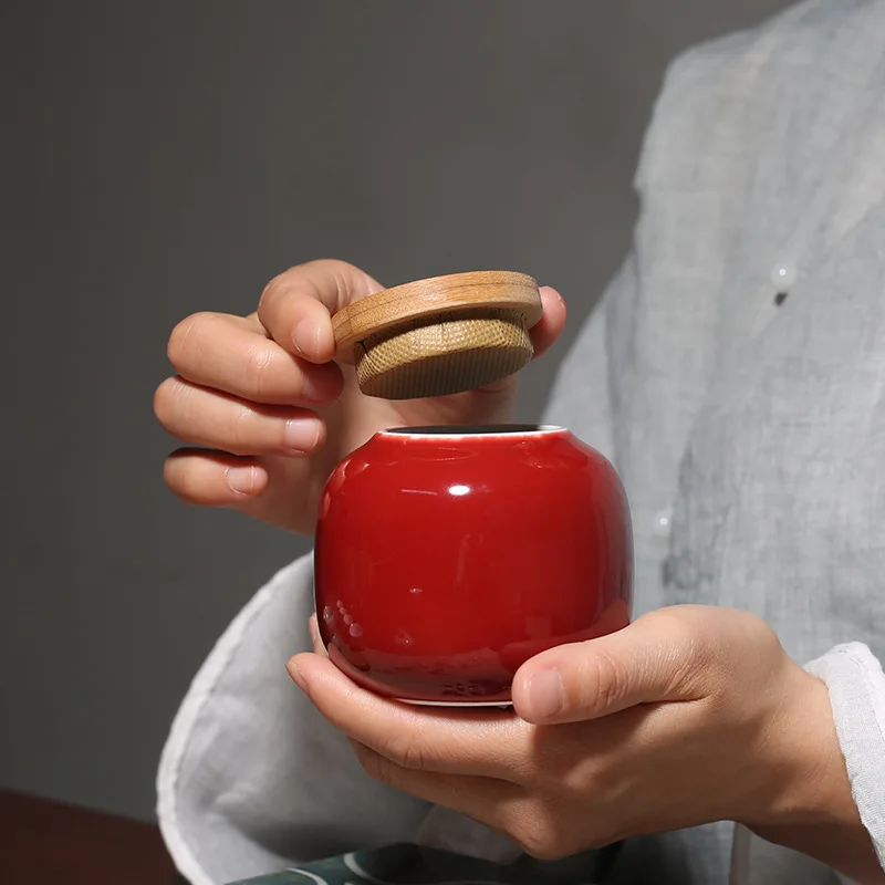 Loiesag Ceramic Tea Box Colorful Caddy Caddies Containers Kitchen Portable Travel Storage Candy Coffee Snacks Jar | Дом и сад