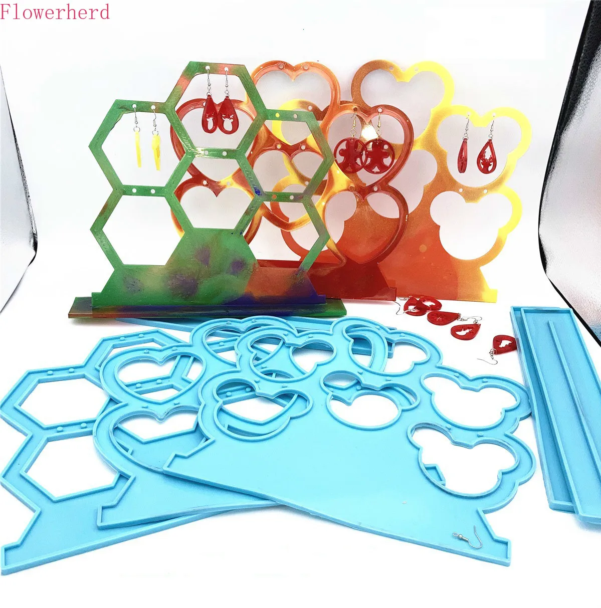 

Серьги в форме сердца ручной работы, формочка для силиконовой Подвески Смола, брелок, форма для украшения торта, аксессуары, форма для масти...