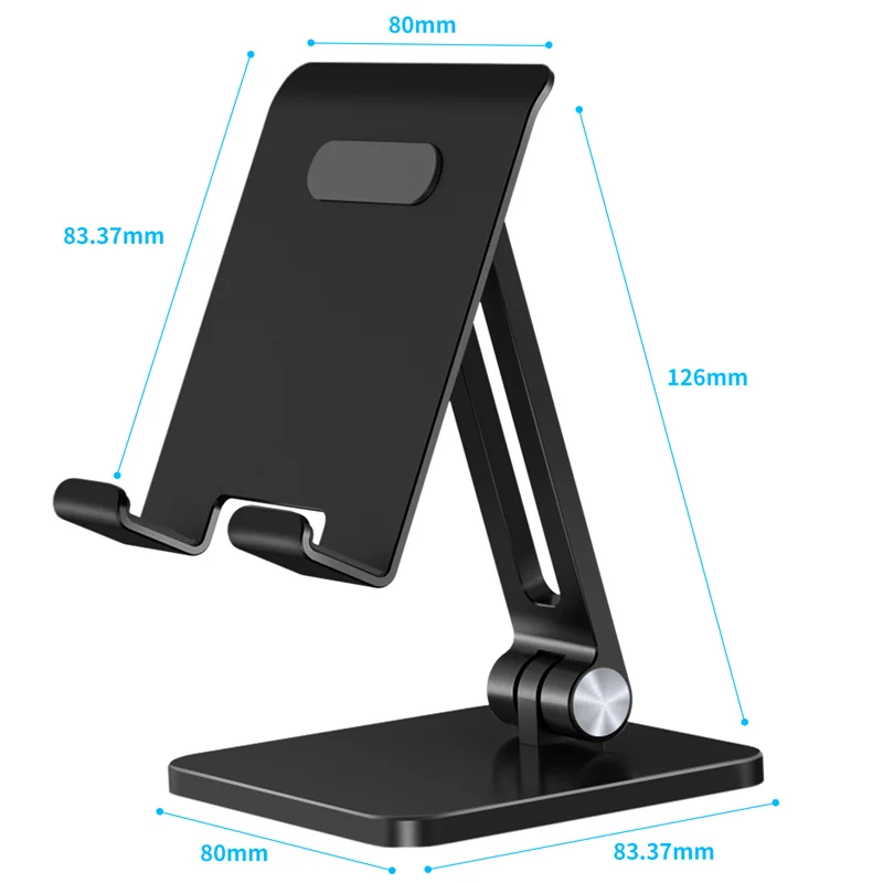 

Tablet Aluminum Desktop Adjustable Stand Foldable Phone Holder For iPad Air Mini 2020 iPhone Samsung Xiaomi Huawei Universal