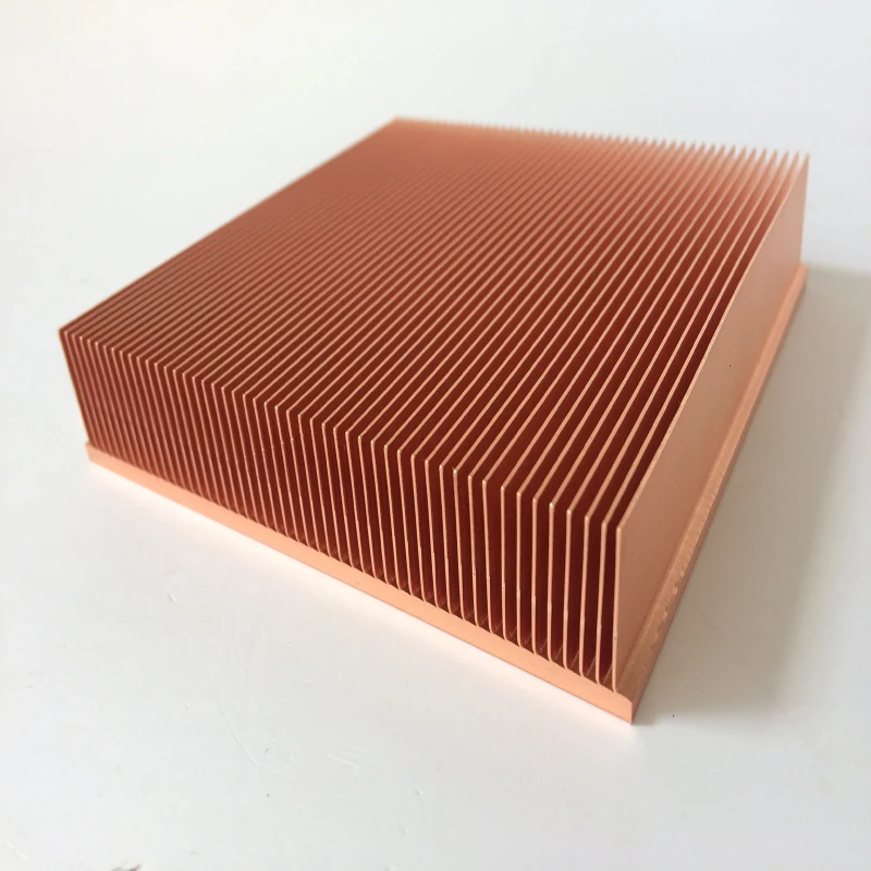 

Pure Copper Heatsink Skiving Fin DIY Heat Sink Radiator Cooling Cooler For Electronic CHIP LED IC RAM heat dissipation100x100x20