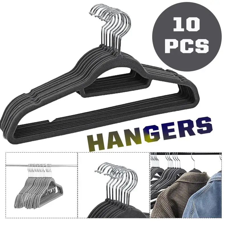 

10Pcs Clothes Hanger Closet Organizer Space Saving Hanger Multi-Port Clothing ABS Rack Scarf Cabide Storage Hangers For Clothes