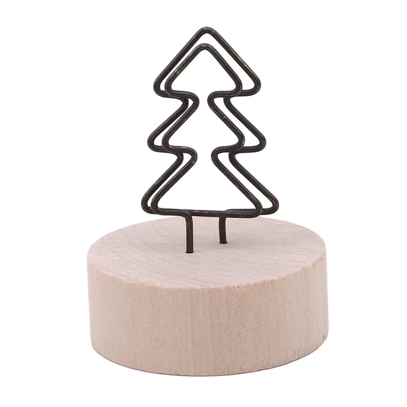 4 см креативный круглый деревянный железный зажим для фото Памятка имя карты