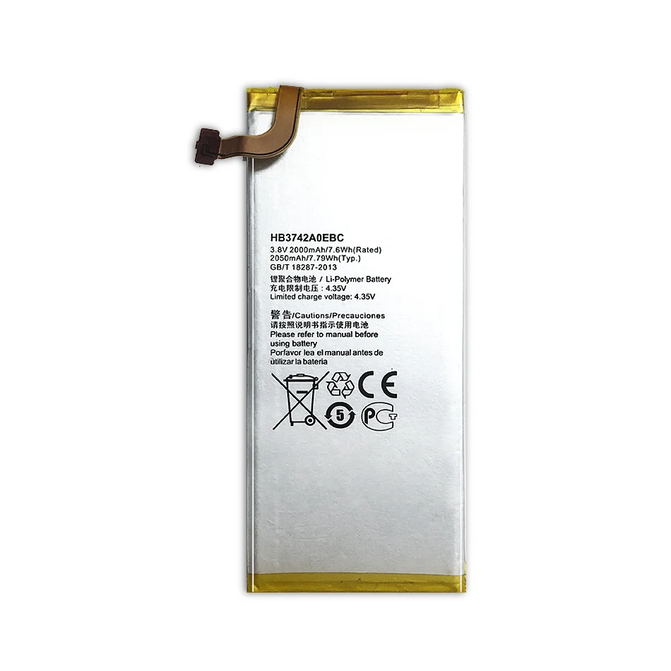 Мощный аккумулятор для мобильного телефона KiKiss 2050 мАч HB3742A0EBC Huawei Ascend P6 P6-U06 p6-c00