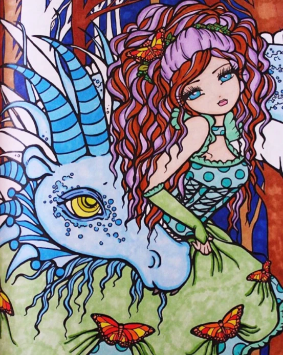 

DIY Diamond Painting home decor stitch art Poured Glue Kits Scalloped Edge Anime Girl Handcraft cross stitch kit Gift