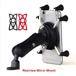 fimilef motorcycle mountain bike handlebar rearview mirror rearview mirror universal mobile phone holder for iphone 6 free global shipping