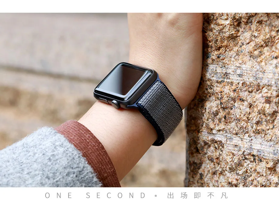 Тканый нейлоновый ремешок для iWatch Apple Watch sport loop bracelet тканевый ремешок 38 мм 42 мм Apple watch band 1 2 3 4 40 мм 44 мм ремешок для часов