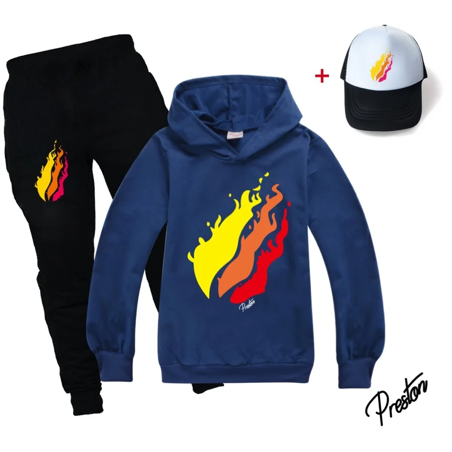 Детская 2021 мультфильмы PRESTONPLAYZ черный Кофты для подростков девочек и мальчиков