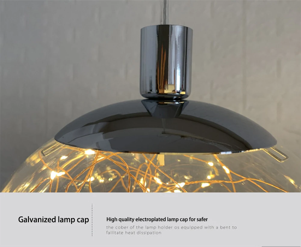 Подвесной светильник люстра на кухню люстра лофт Glowworm светодиодный подвесной светильник, Norbic, креативный прозрачный стеклянный шар, подвесной светильник, домашний деко, столовая, лофт