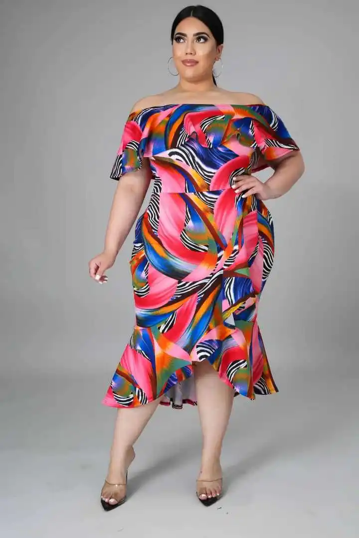 

4XL 5XL Plus Size Clothing for Women 2021 Sexy African Women Printing Plus Size Dress African Dresses for Women