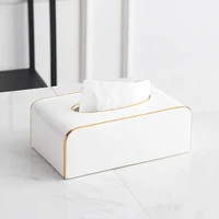 Nordic Ceramic Tissue Box Light Luxury Toilet American Paper Towel Box Household Simple Napkin Holder Car Tissue Paper Dispenser