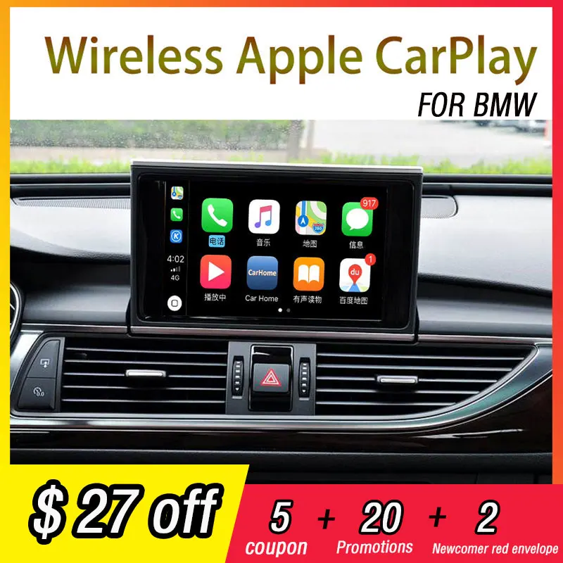

Беспроводной модуль Wi-Fi Apple Carplay Airplay Auto Box, для Android, автоматическое зеркальное отображение, модернизация, поддержка камеры заднего вида для в...
