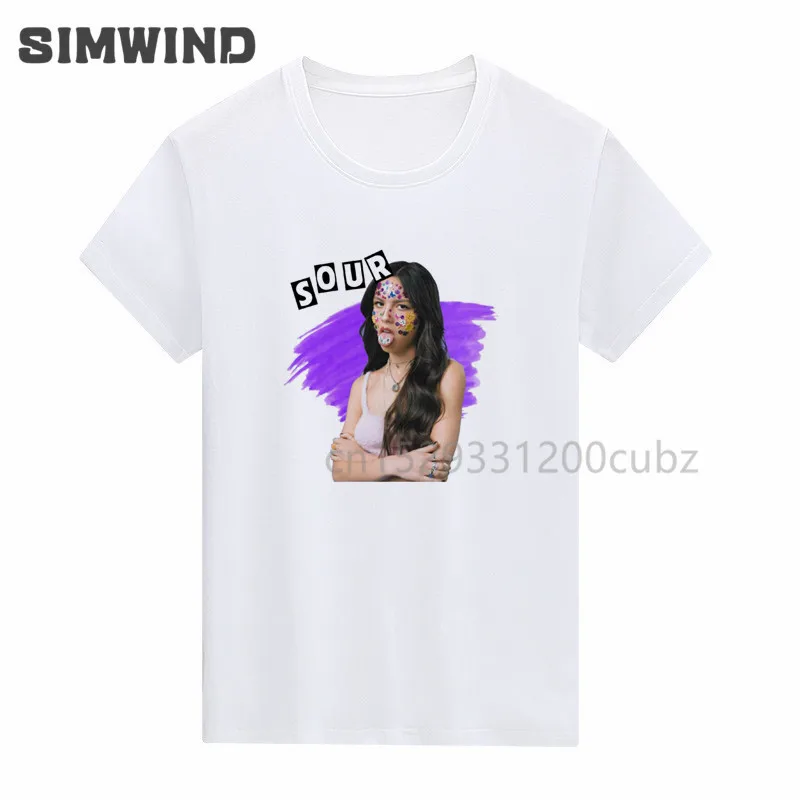 

Забавная белая мужская Повседневная футболка Оливия Родриго Харадзюку, женская уличная одежда с круглым вырезом, летняя повседневная модн...