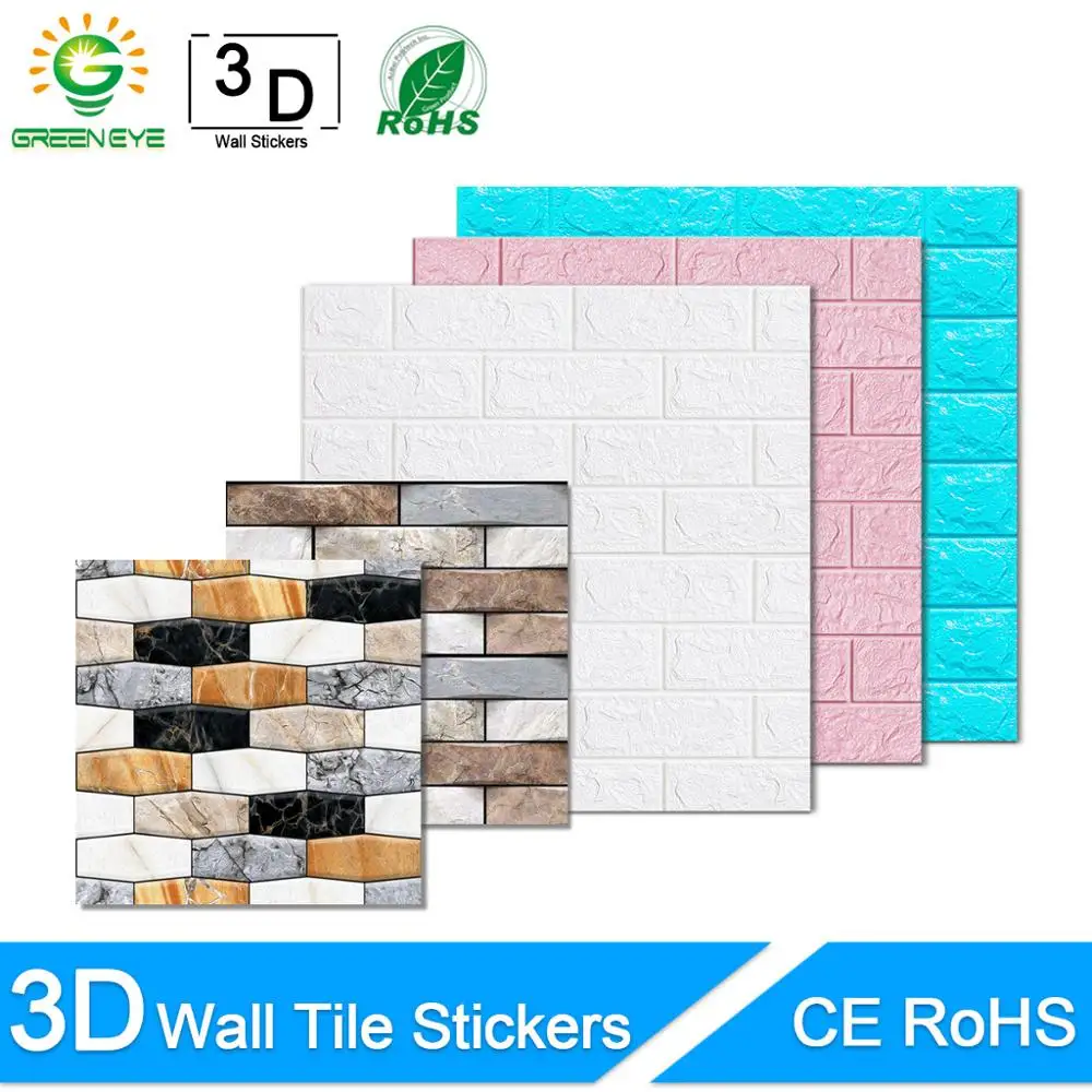 3D настенная наклейка s мраморная кирпичная кожура и самоклеящаяся бумага