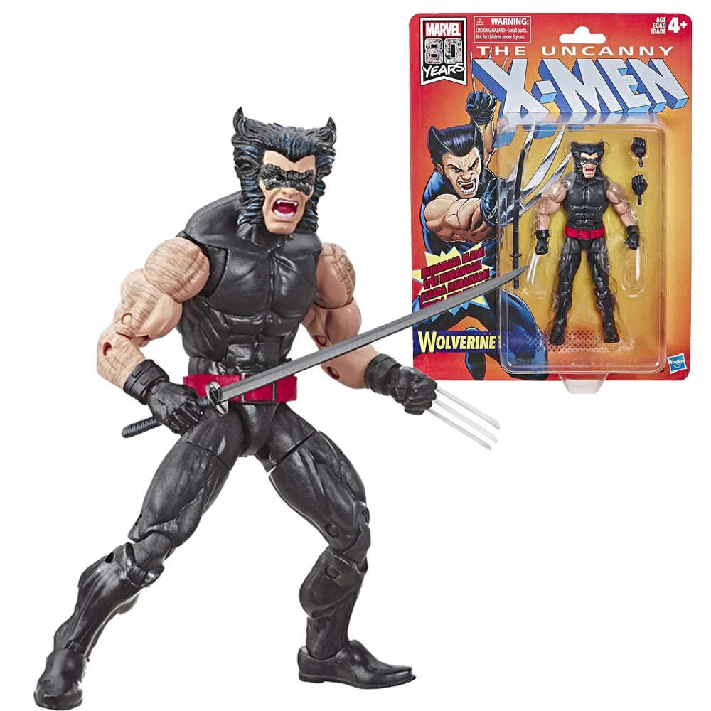 

Marvel Legends X-Men 80Th Anniversary 6-Inch Wolverine Action Figure Pvc Model Gift for Kids Rogue Gambit Storm Boy Toy