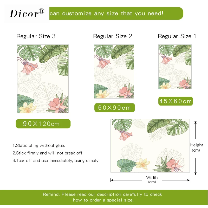 DICOR воспоминание листьев Искусство домашний декор конфиденциальность