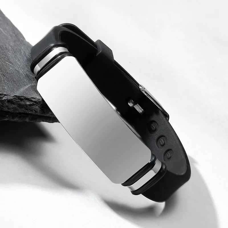 Modyle New Brand Fashion White Black Stainless Steel Silicone Medical Alert ID Custom Bracelets Engraving Wristband For Men |