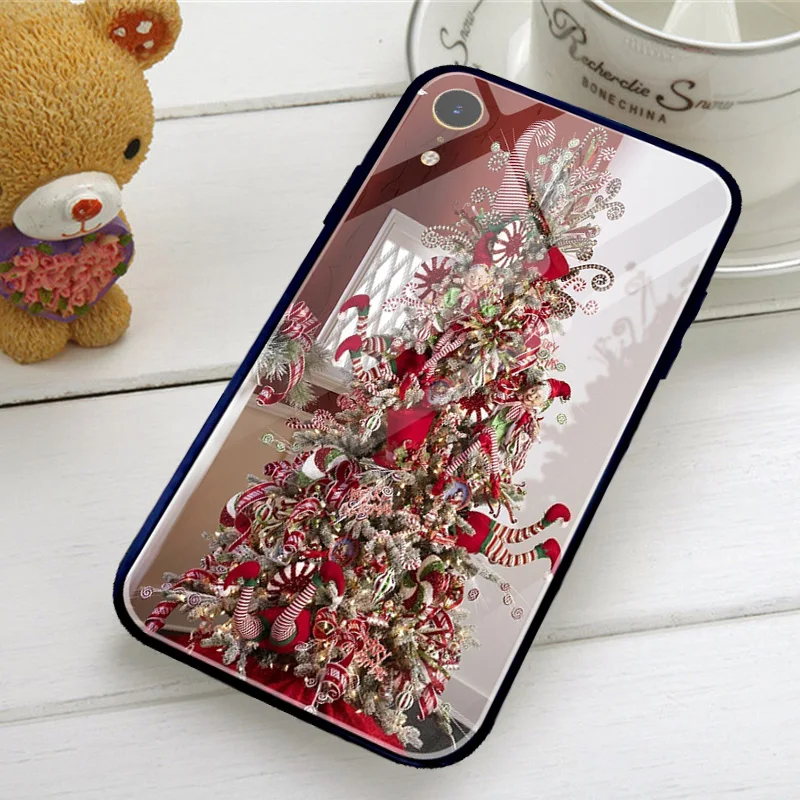 Забавные украшения для рождественской елки iphone 5 5S SE 2020 X XR XS 11 Pro Max 8 6 6S 7 Plus чехлы из
