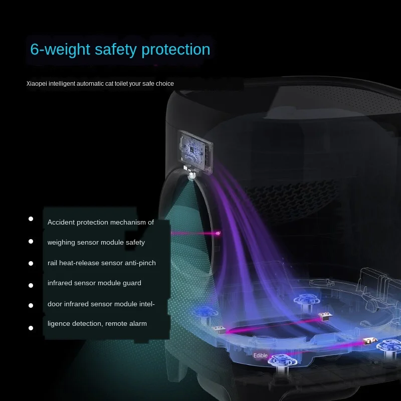 

Deodorization sterilization automatic cat litter box safety anti-pinch intelligent pets toilet totally closed