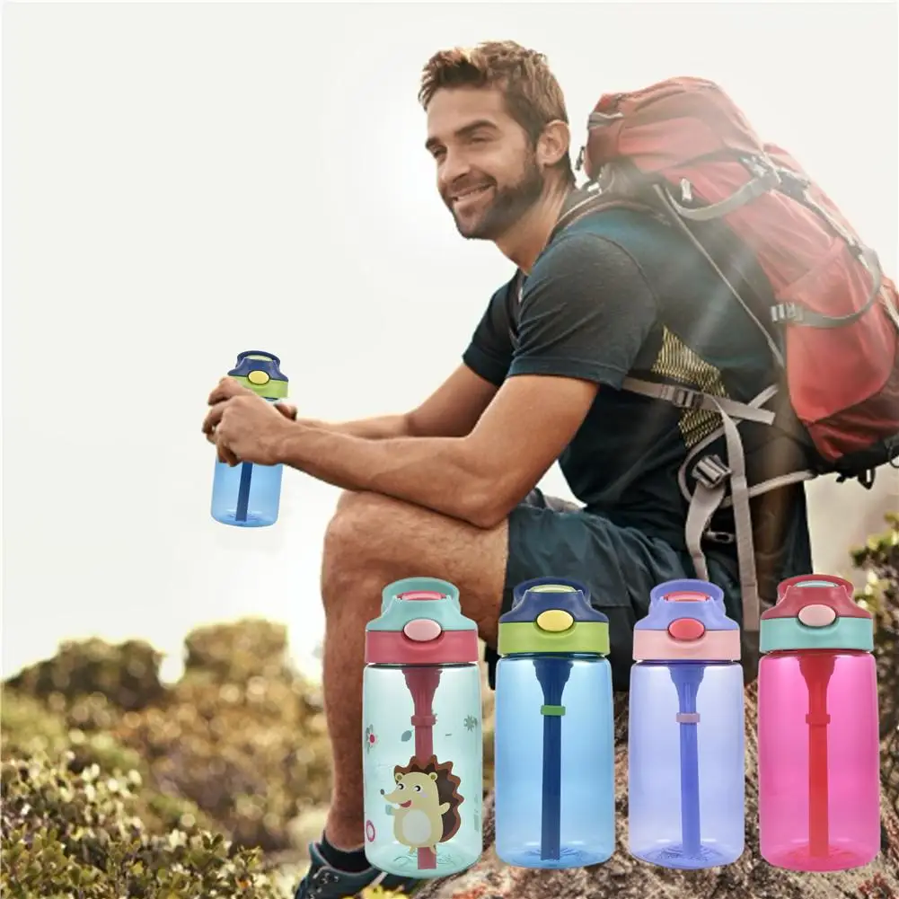 Портативная соломенная чашка с откидной крышкой питьевая бутылка 450 мл пищевая