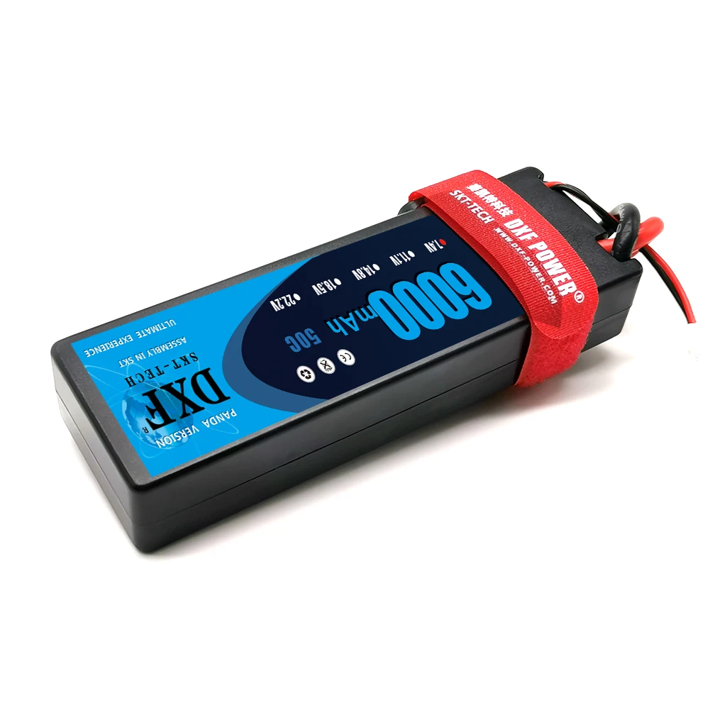 2 шт. DXF Lipo аккумулятор 2S 7 4 в 6000 мАч 50C твердый корпус Аккумулятор для