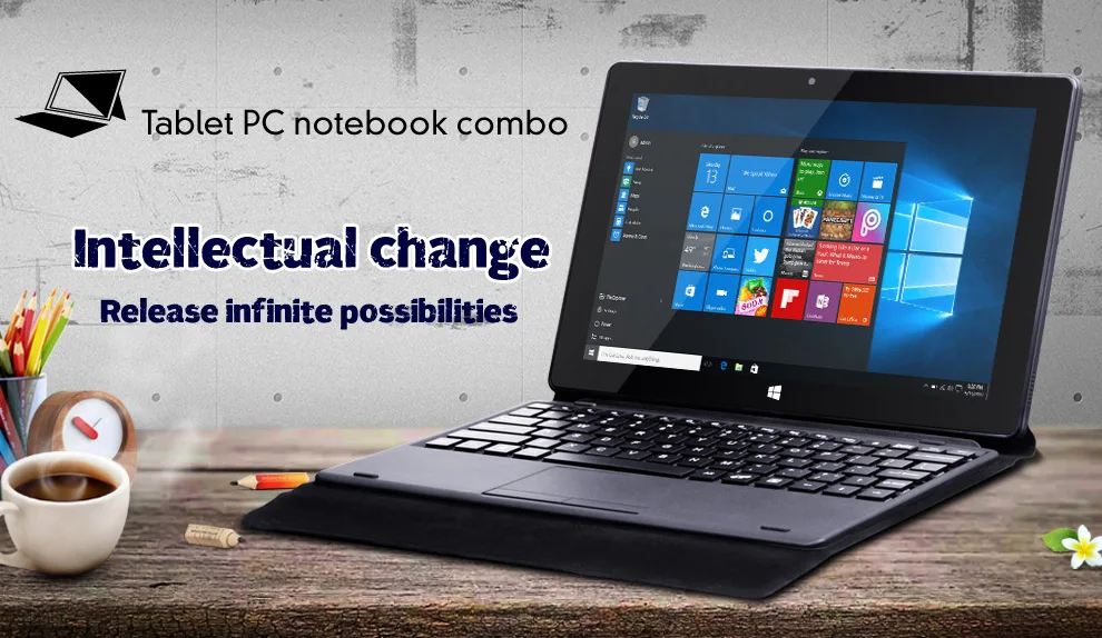 W10 2 в 1 планшетный ПК 10," ips 1280*800 Z8350 четырехъядерный двойной ОС Win10 Android 5,1 2G 32G/4G 64G HDMI Bluetooth 2.0MP/5.0MP