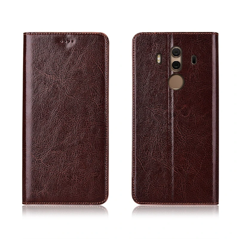 Genuine leather magnetic flip case coque for Huawei Mate 10 Pro phone bag card slot holder funda | Мобильные телефоны и