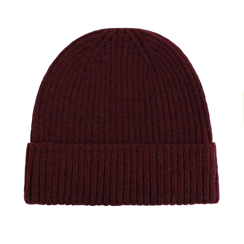 

Winter Knitted Hats For Women Skullies Cap Men Beanie Hat Solid Color Caps Casual Bonnets For Women Beanie Warmer Unisex Hat
