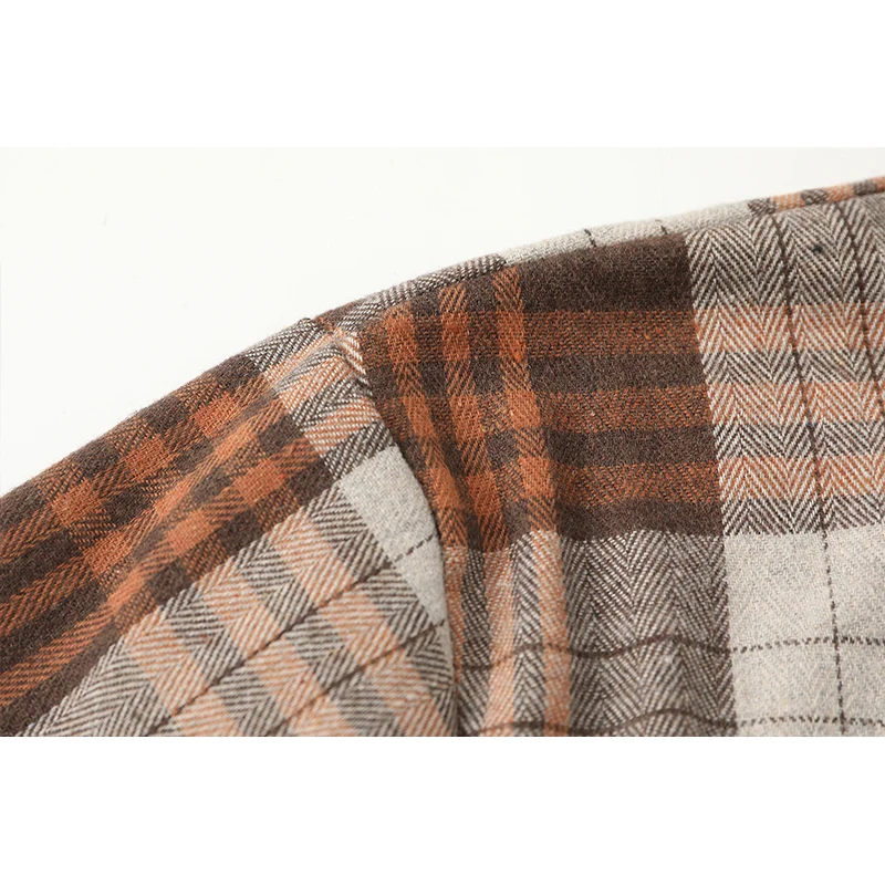 Клетчатая рубашка с длинным рукавом и черный жилет женский свободный комплект из