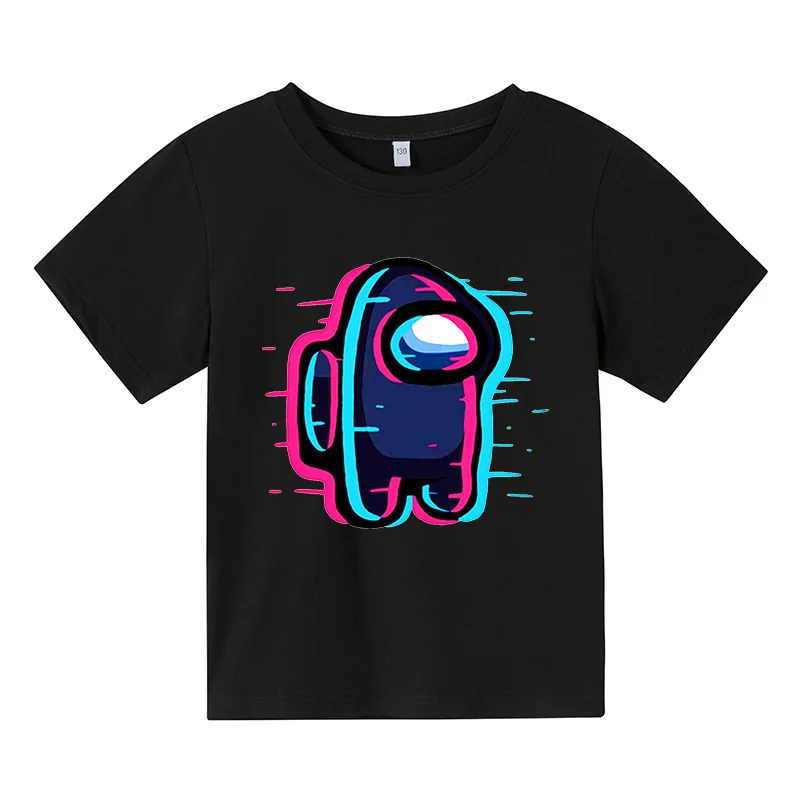 

Among Us Cool Pure cotton T Shirt Summer Fashionable Short Sleeve O-Neck Tee Tops Children Game Harajuku T-Shirts Boys Clothing