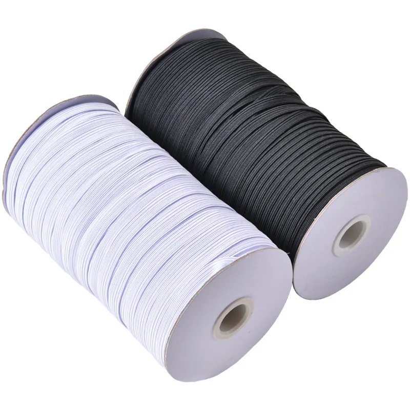 

Elastic Band 3mm 5mm 6mm Elastic Black White Ribbon Elastic Rope Rubber Band for Mask Line DIY Sewing Mask Accessories 1 Roll