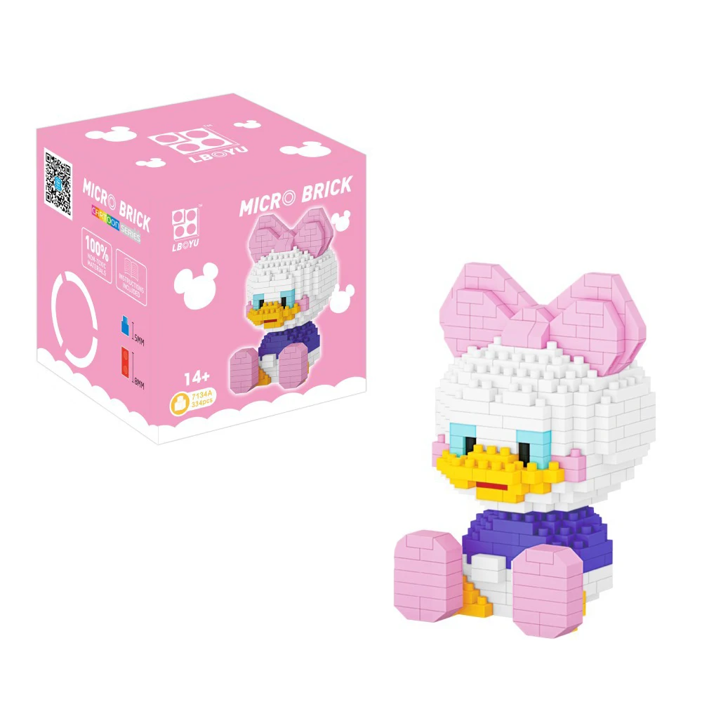 330pcs+ Cartoon Building Block Donald Duck Mini Figure Louie Huey Scrooge Mcduck Funny Mirco Diamond Bricks Model Toys Children - купить по