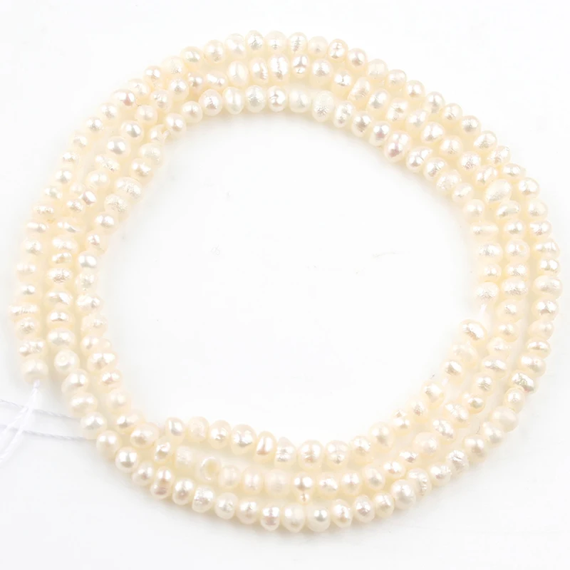 Круглые бусины из натурального белого пресноводного жемчуга 2 5-3 мм свободные