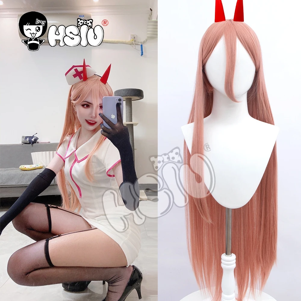 Парик для косплея Power из аниме бензопила соблазнительный длинный парик розового