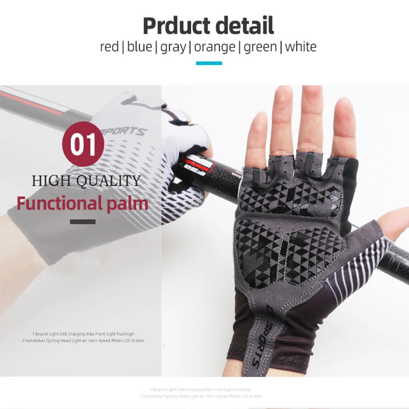 1 пара профессиональных перчаток для езды на велосипеде с полными пальцами