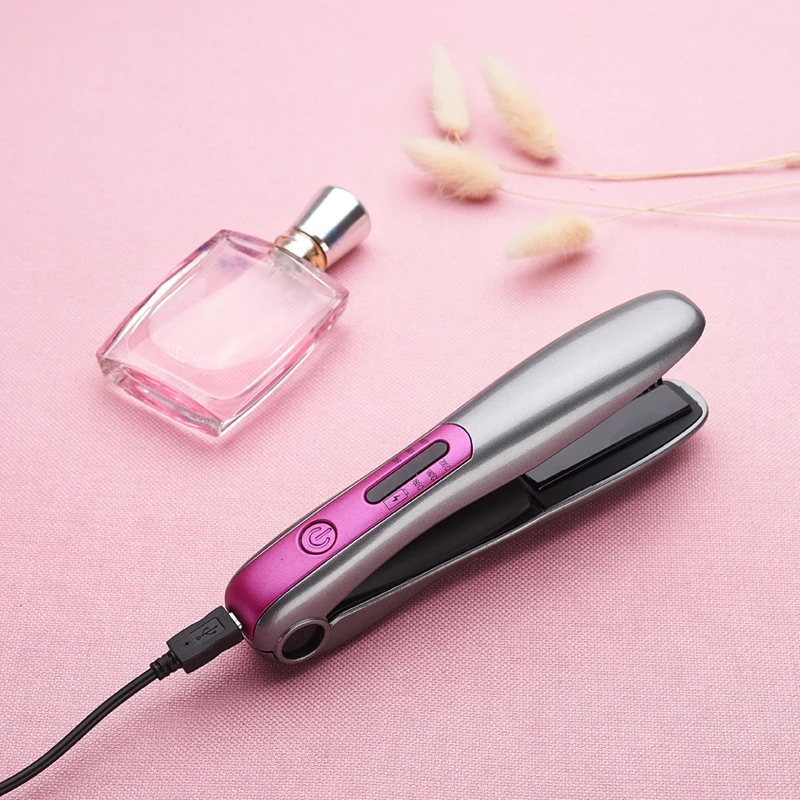 Мини ЖК-дисплей беспроводные керамические тарелки утюжок для выпрямления волос