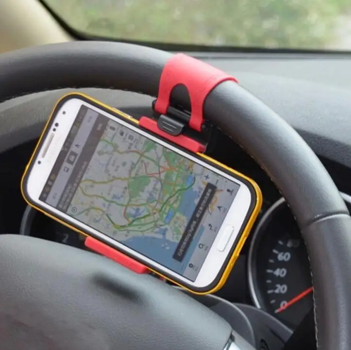 Лидер продаж 2016 держатель для рулевого колеса автомобиля Резиновая лента iPhone iPod