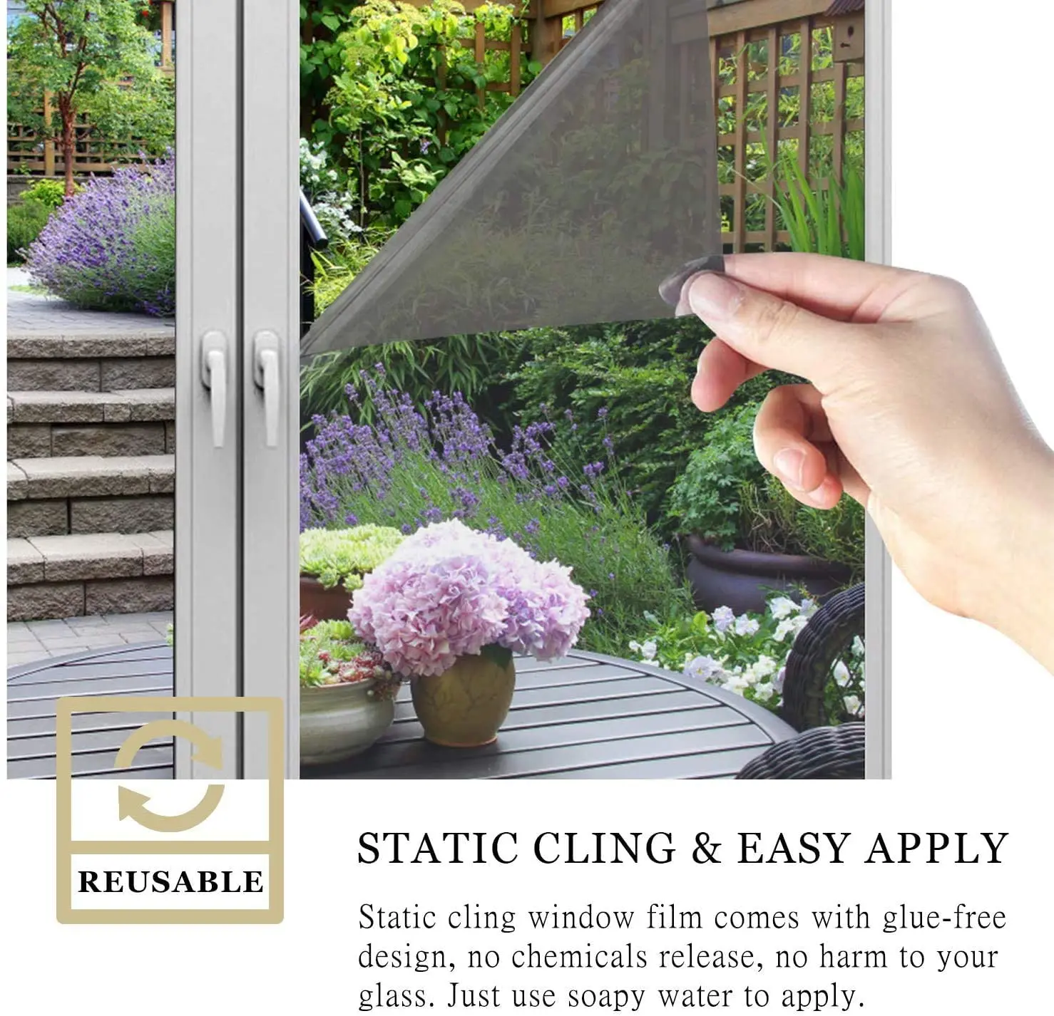 3/5 м витражная зеркальная пленка для окна одностороннее противоударное