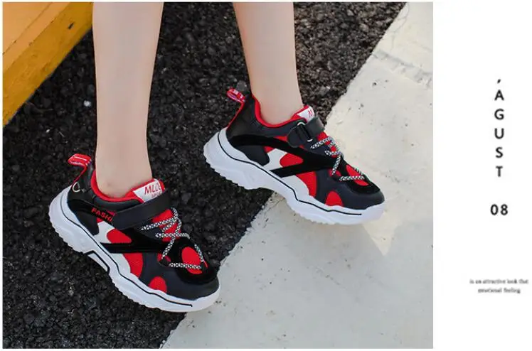 Новинка 2019 дышащая обувь для мальчиков и девочек спортивная модная детская