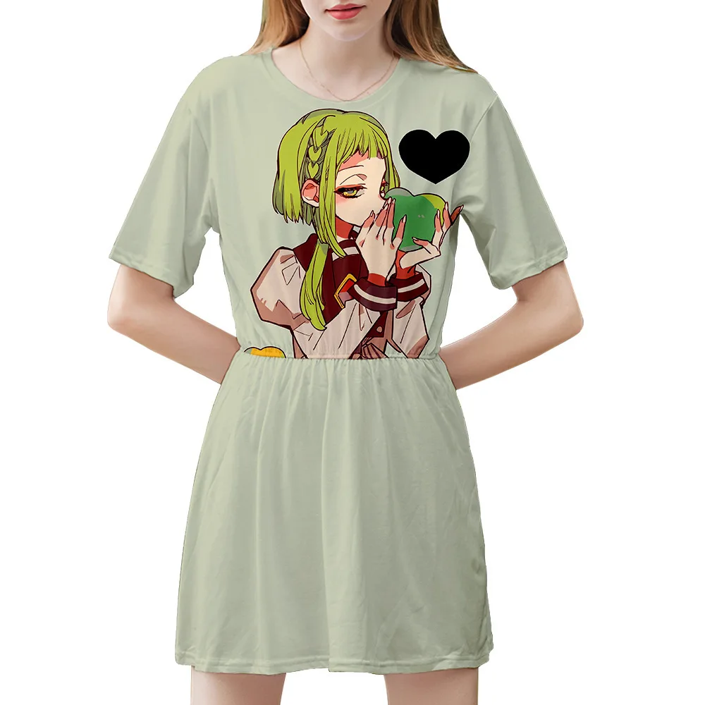 

Dress Toilet Bound Hanako Kun Cosplay Yugi Amane Anime Casual 3D Print Kawaii Streetwear School Summer Skirts For Women Girl
