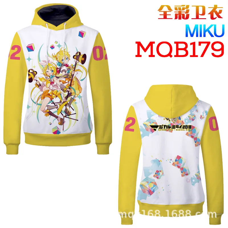 Хацунэ Мику кагамине Рин толстовки детский костюм для косплея девушки школьная