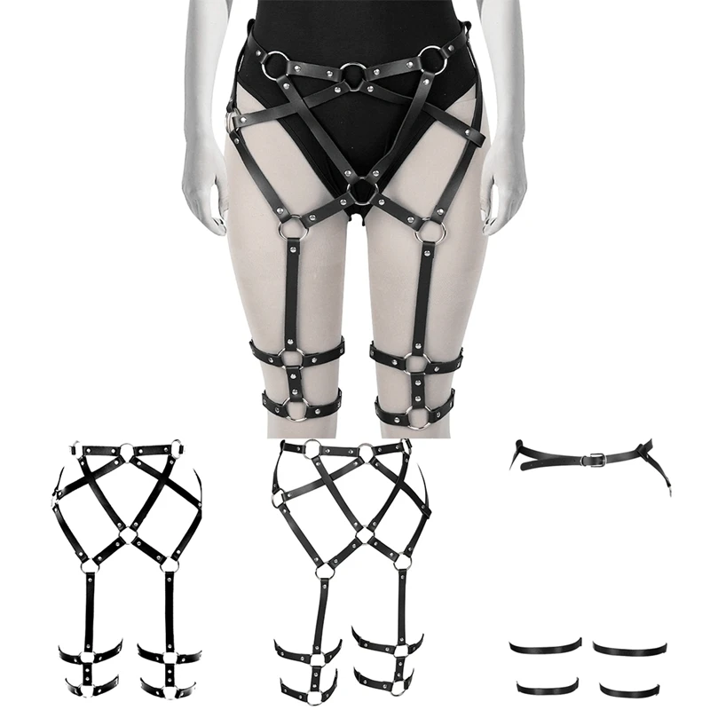 

Sexy Body Garters Women Leather Harness Thigh Strap Belts Erotic Goth Leg Bondage Suspenders Lingerie Punk Accessories Clothing
