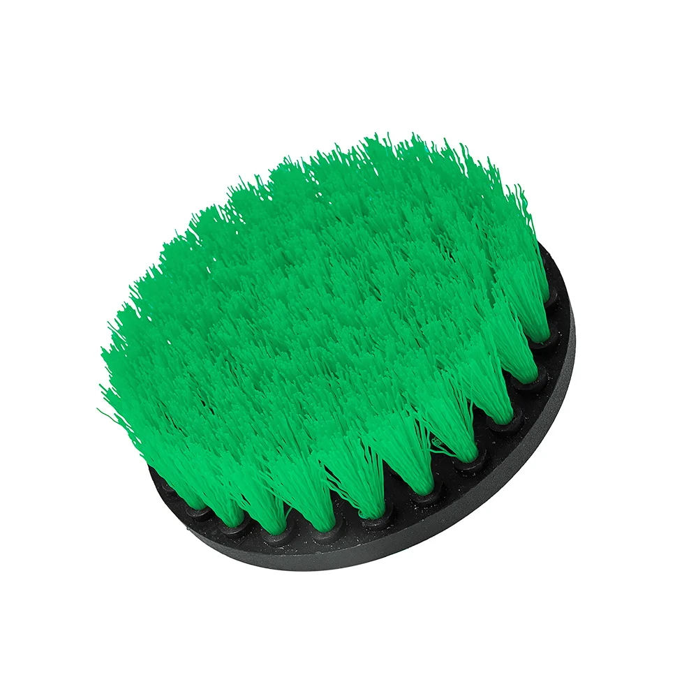Green 1 шт., щетка для скруббера, 4 дюйма, колесная щетка, щетка для мытья автомобиля, сверла, щетки для мытья обода, для ванной, ванны, душа, инструмент для чистки пола - Цвет: Green