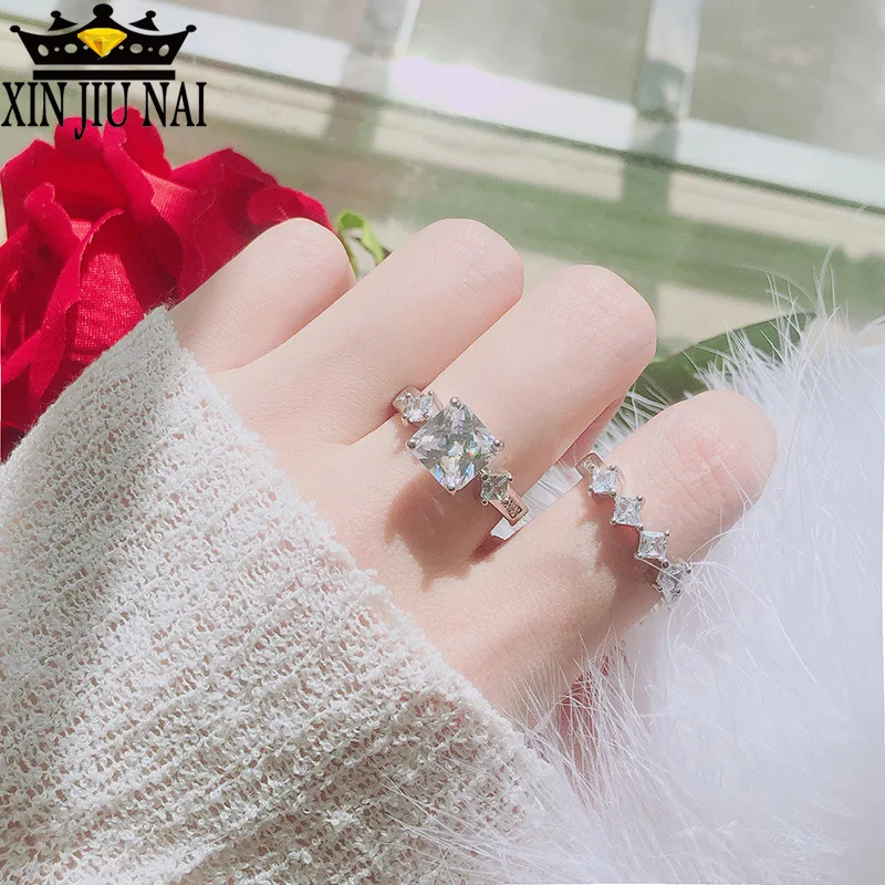 2 шт./компл. модное блестящее кольцо с австрийскими кристаллами сексуальная